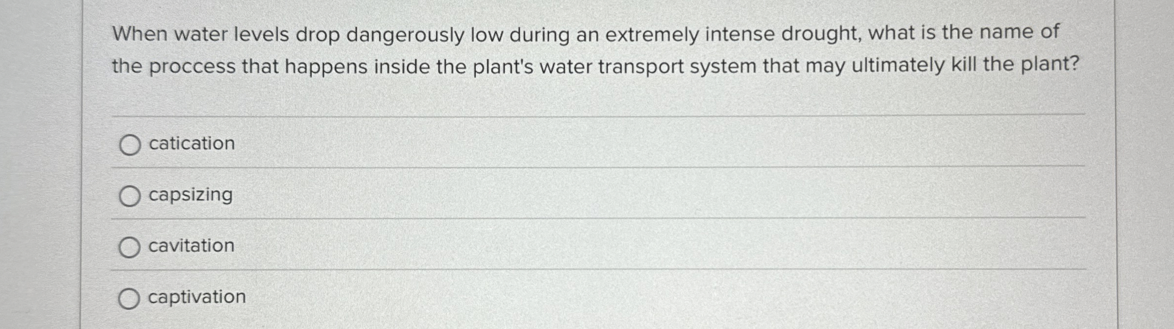Solved When water levels drop dangerously low during an | Chegg.com