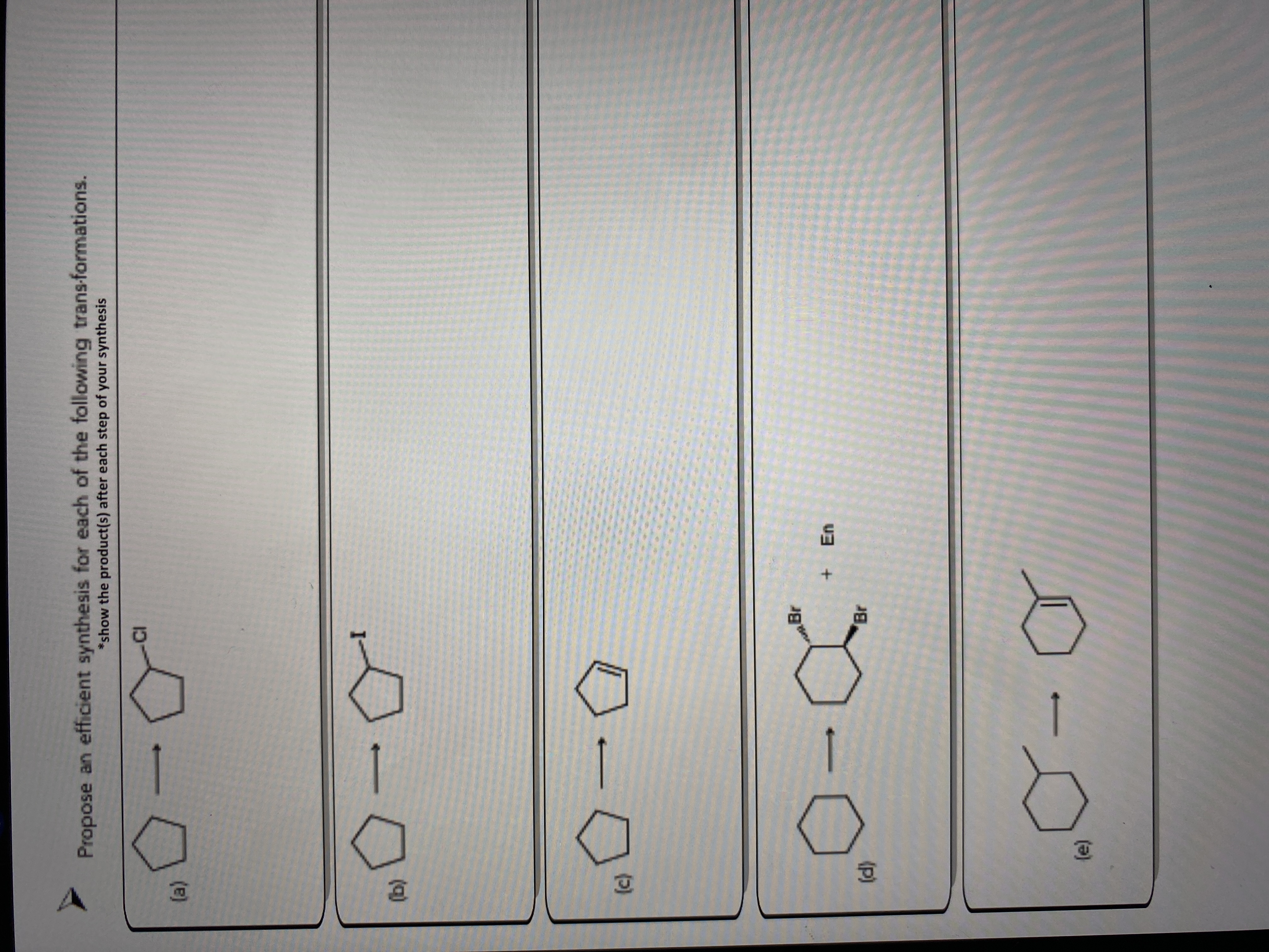 Solved Propose an efficient synthesis for each of the | Chegg.com