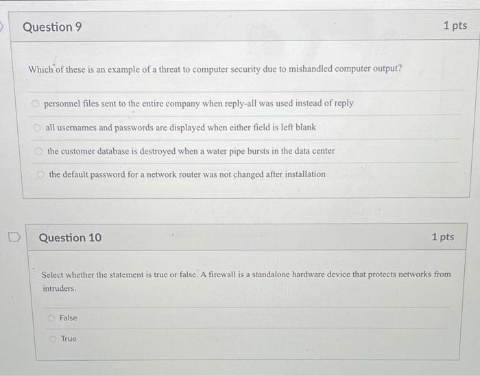 Solved Question 5 1 pts Select whether the statement is true | Chegg.com
