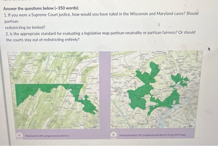 Partisan Redistricting Is The Redrawing Of | Chegg.com