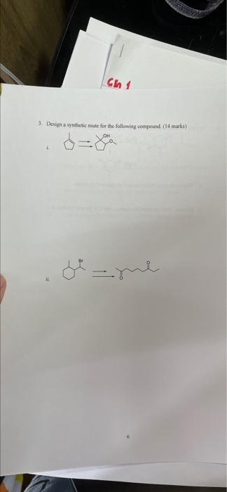 Solved Ch 1 Design A Synthetic Route For The Following | Chegg.com