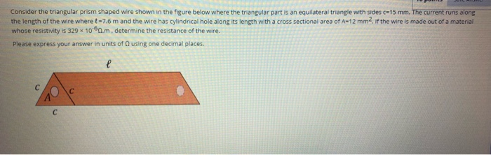 Solved Consider the triangular prism shaped wire shown in | Chegg.com