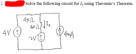 Solved Solve The Following Circuit For I0 ﻿using Nodal