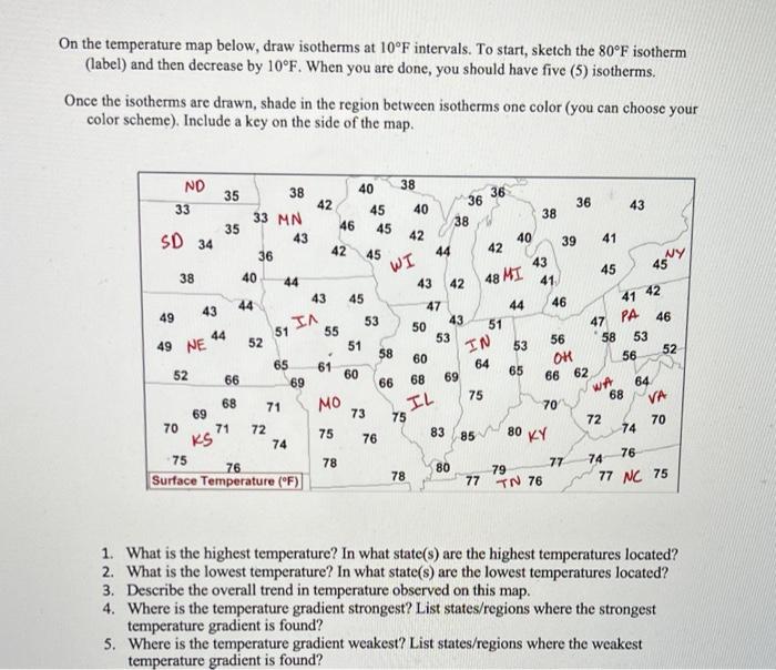 how to draw an isotherm map