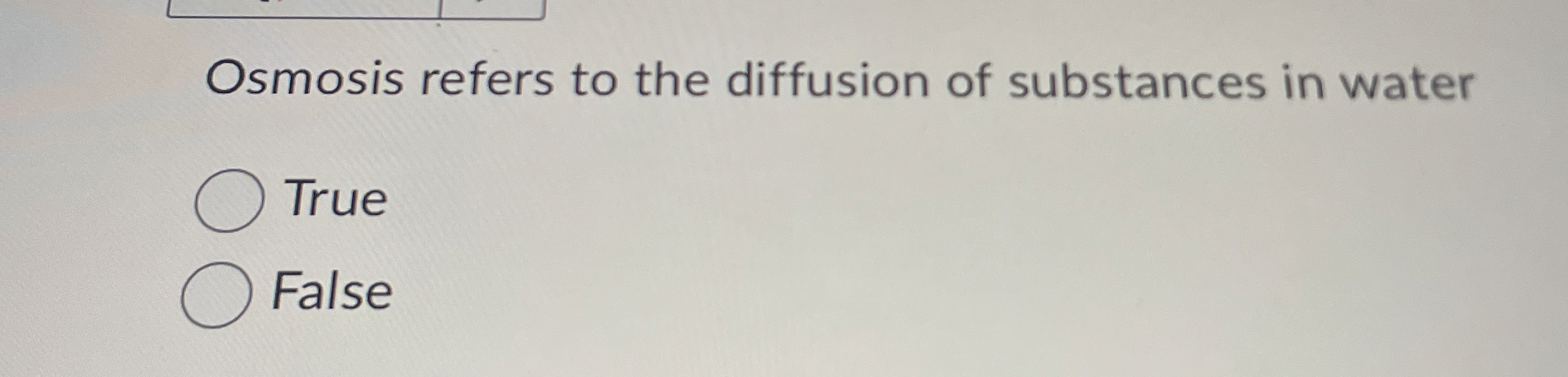 Solved Osmosis refers to the diffusion of substances in | Chegg.com
