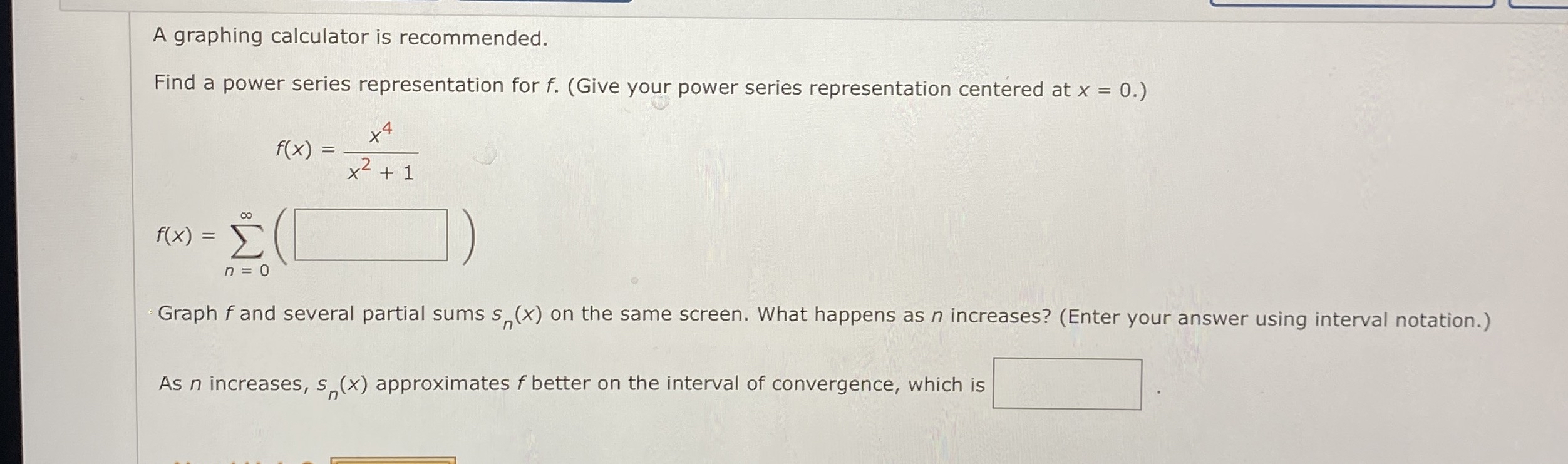 Solved A graphing calculator is recommended.Find a power | Chegg.com