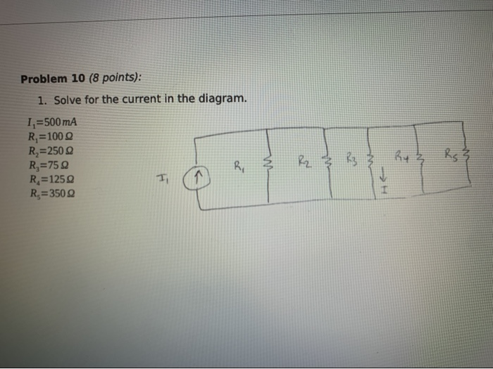 Solved Problem 10 (8 points): 1. Solve for the current in | Chegg.com