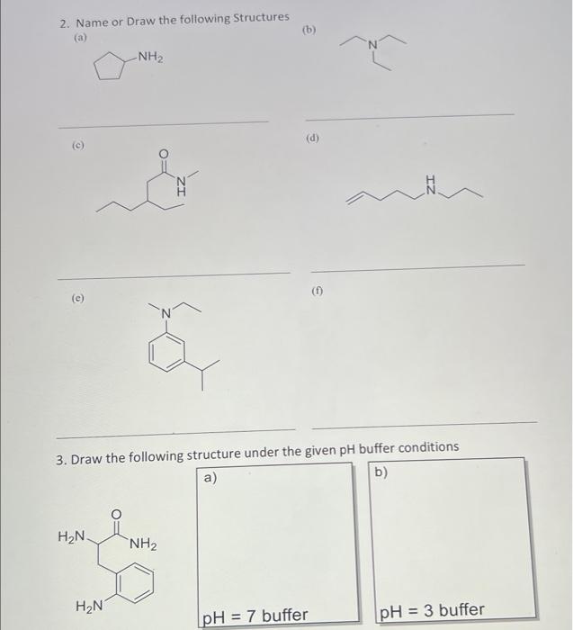 Solved 2. Name or Draw the following Structures (a) (b) (d) | Chegg.com