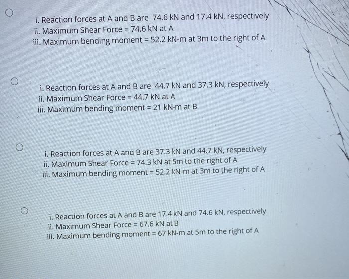 Solved 1. Find the reaction forces at A and B. . Find the | Chegg.com