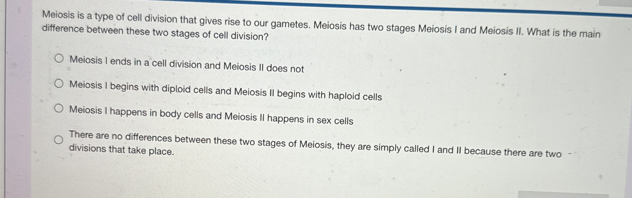 Solved Meiosis is a type of cell division that gives rise to | Chegg.com
