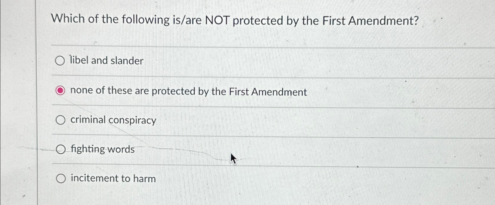Solved Which of the following is/are NOT protected by the | Chegg.com