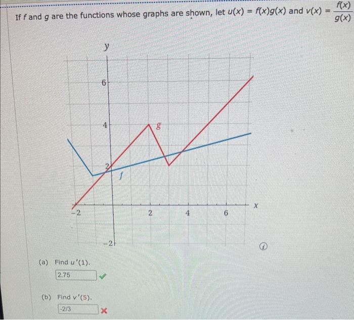 Solved If f and g are the functions whose graphs are shown, | Chegg.com