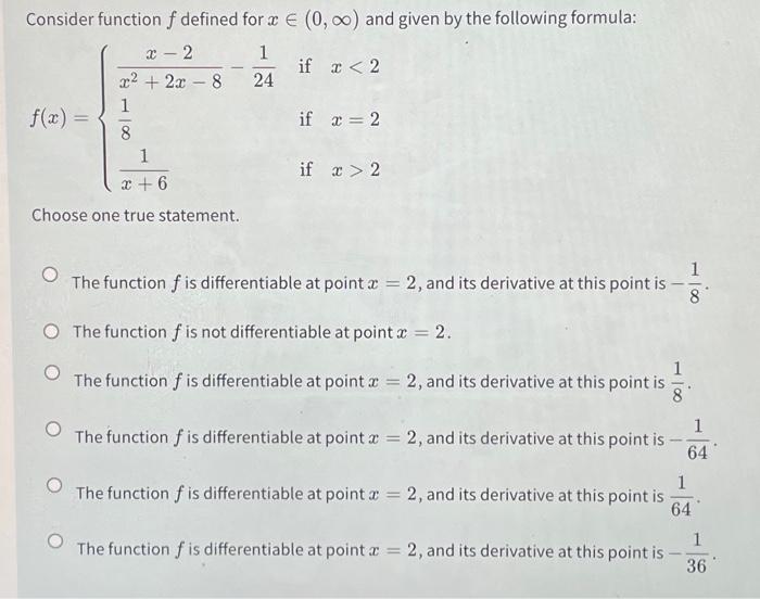 Solved Consider Function F Defined For X € 0 ∞ And Given