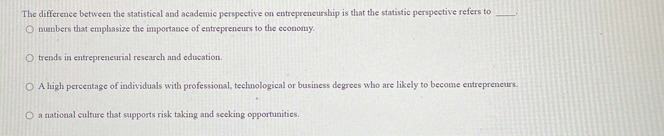 Solved The difference between the statistical and academic | Chegg.com