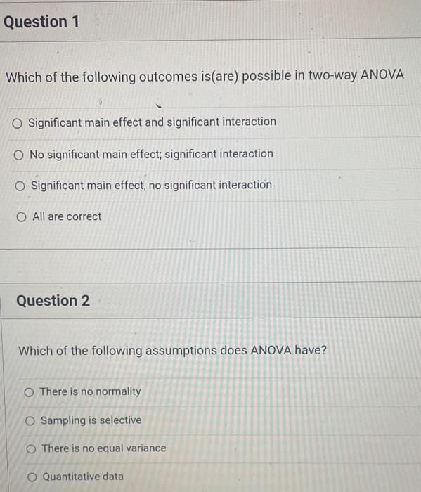 Solved Which of the following outcomes is(are) possible in | Chegg.com