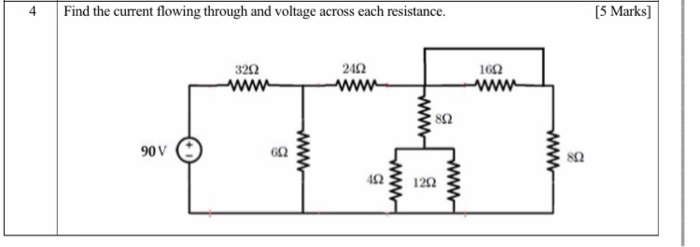 Solved Find the current flowing through and voltage across | Chegg.com