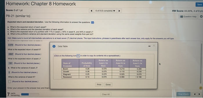 Solved Homework: Chapter 8 Homework Save Score: 0 Of 1 Pt 6 | Chegg.com