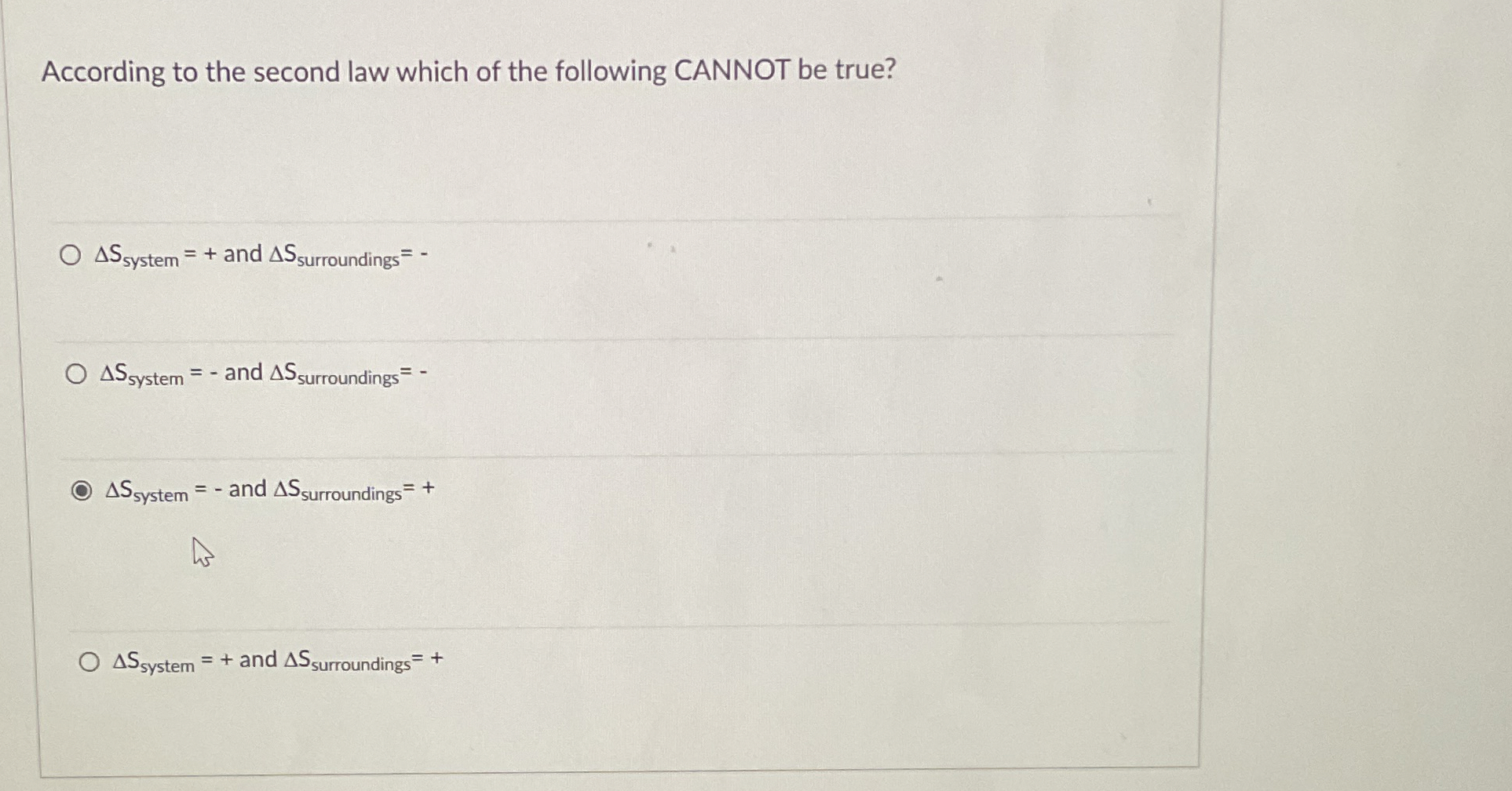 [Solved] According to the second law which of the following