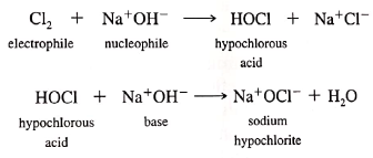 Bleach solution is prepared by bubbling chlorine gas, Cl2,... | Chegg.com