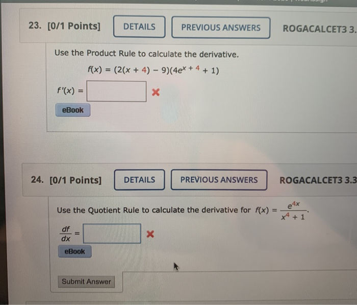 Solved Calc 1 HW #5 3.1-3.4 - Math 112, section 0101, Summer | Chegg.com