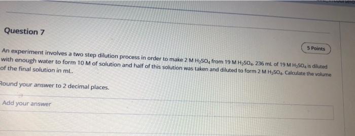 Solved Question 7 5 Points An experiment involves a two step | Chegg.com