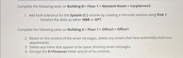 Solved Complete The Following Tasks On Building B> Floor 1> | Chegg.com