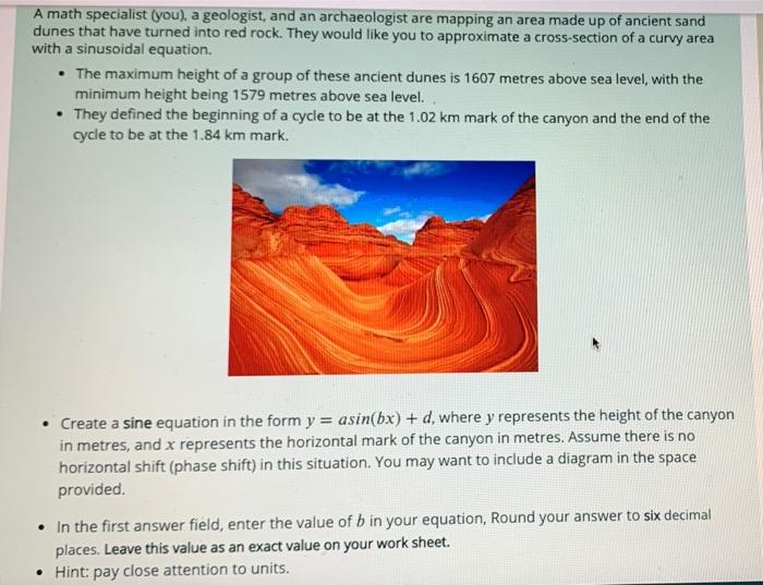 Solved A math specialist (you), a geologist, and an | Chegg.com