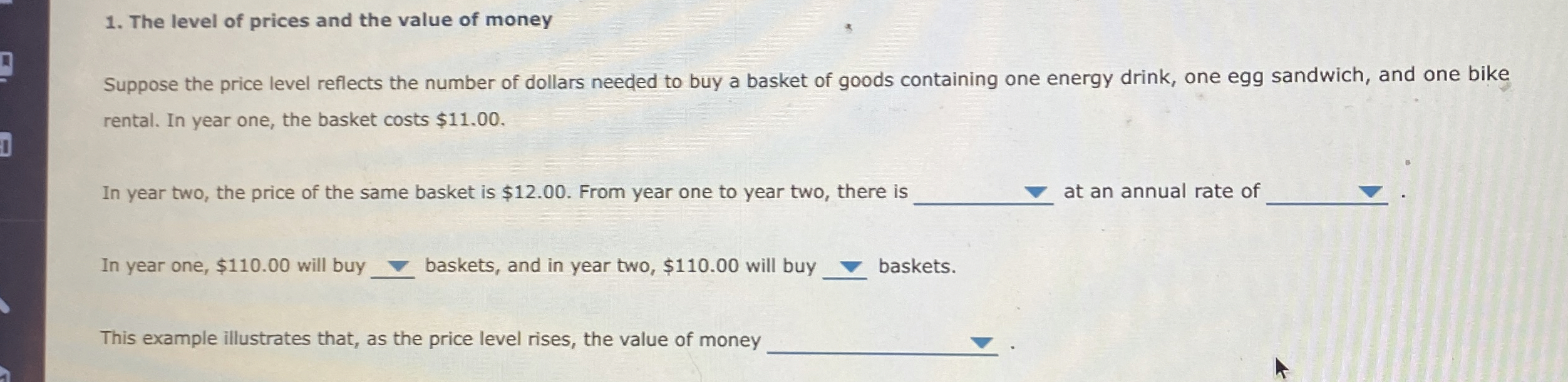 Solved The level of prices and the value of moneySuppose the | Chegg.com