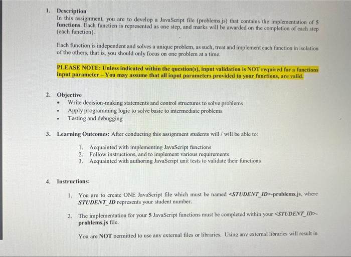 Solved 1. Description In this assignment, you are to develop | Chegg.com