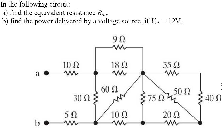 Solved In the following; circuit: find the equivalent | Chegg.com