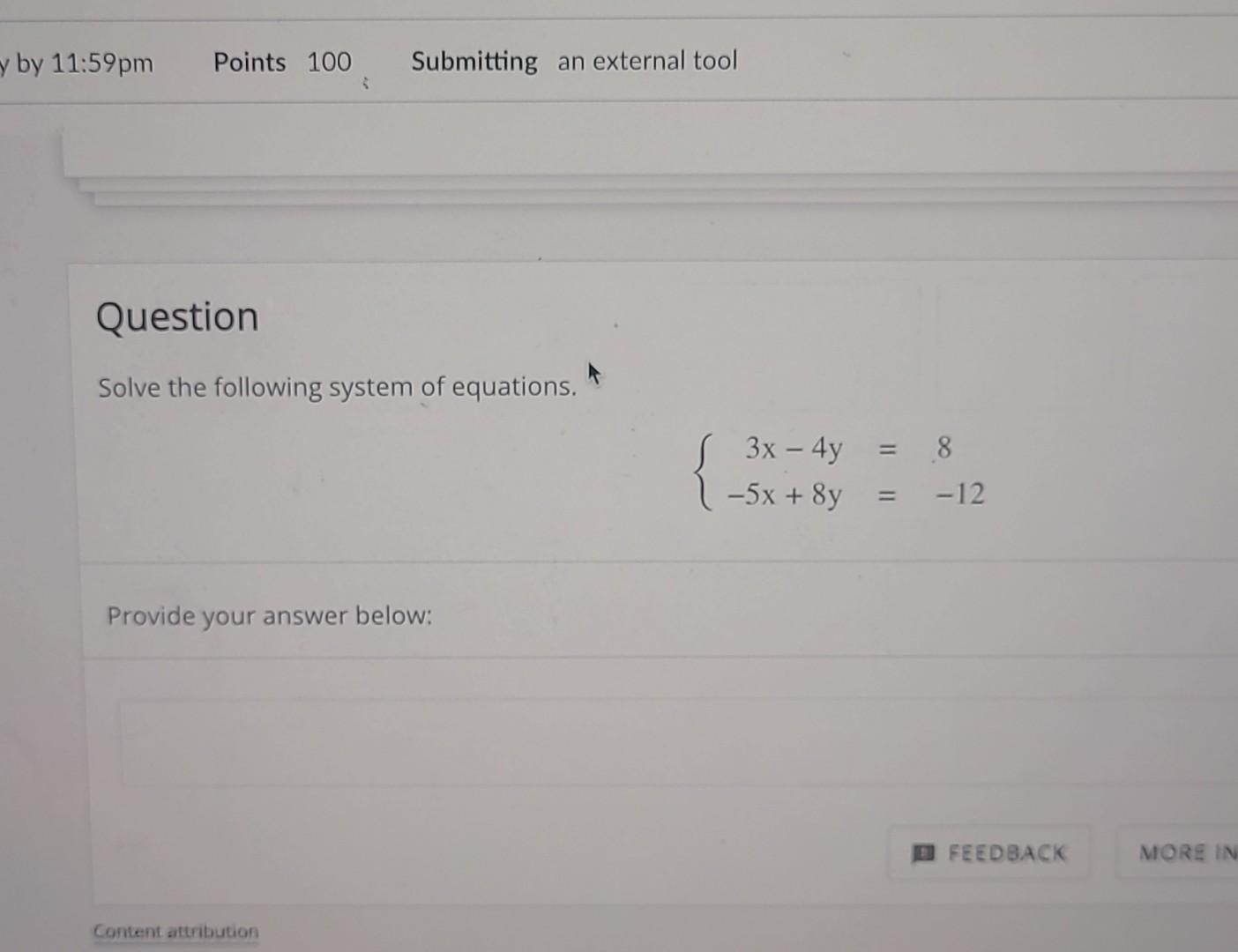 Solved Solve The Following System Of Equations. | Chegg.com