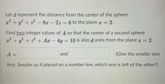Solved Let d represent the distance from the center of the | Chegg.com