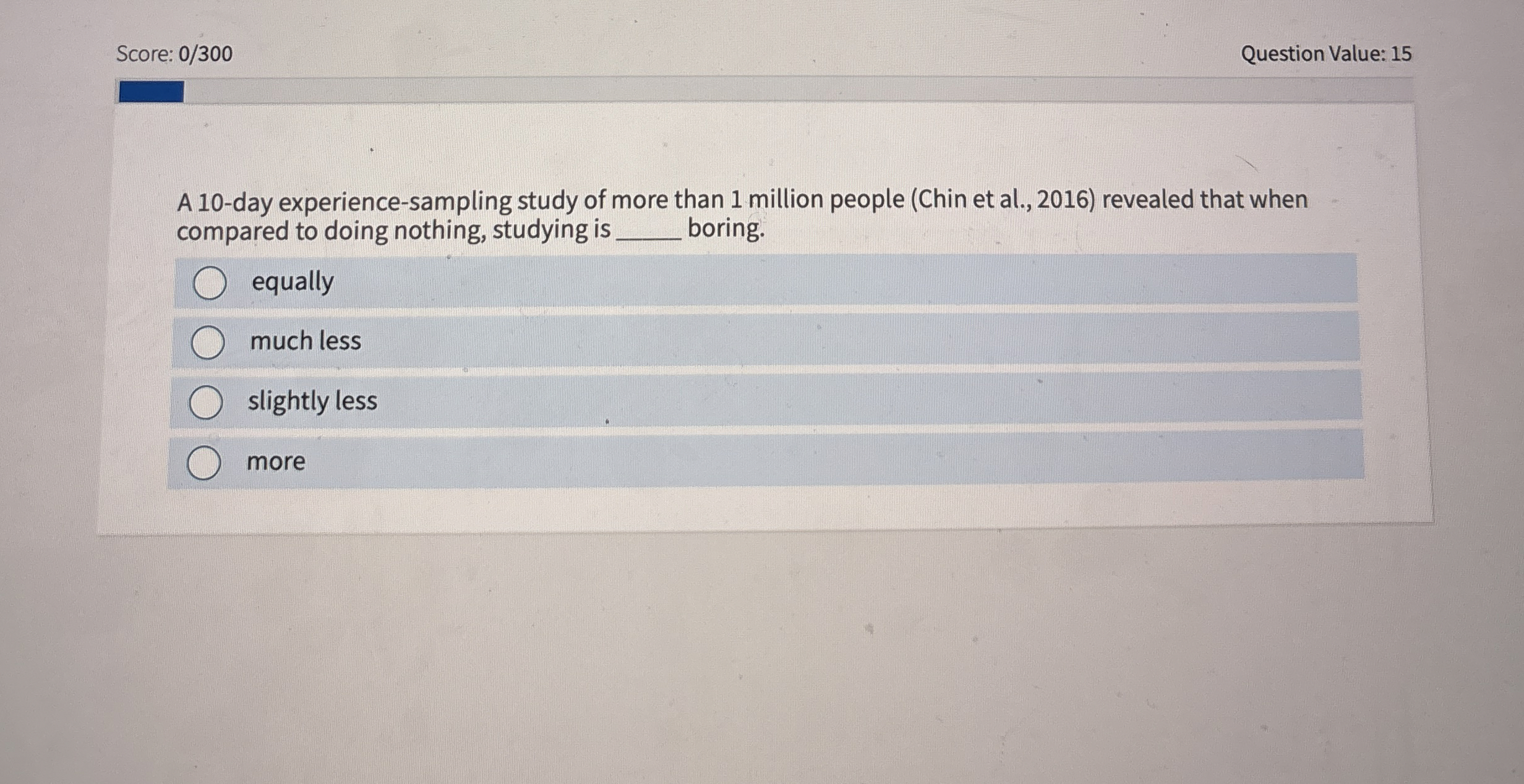 Solved Score 0/300Question Value 15A 10day