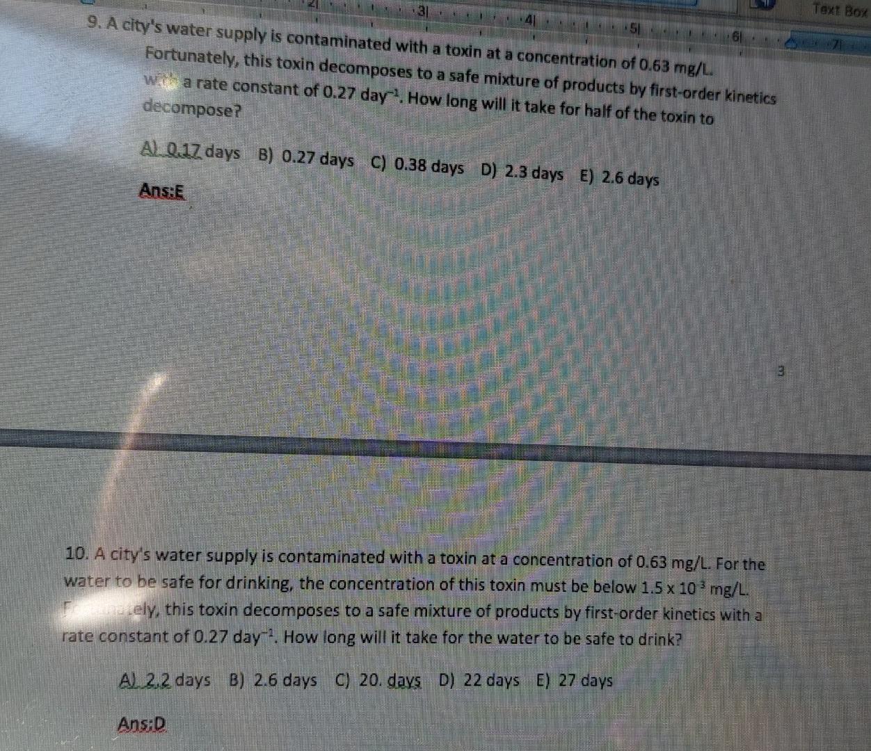 Solved 6 Chlorine Dioxide Reacts In Basic Water To Form Chegg Com   Image