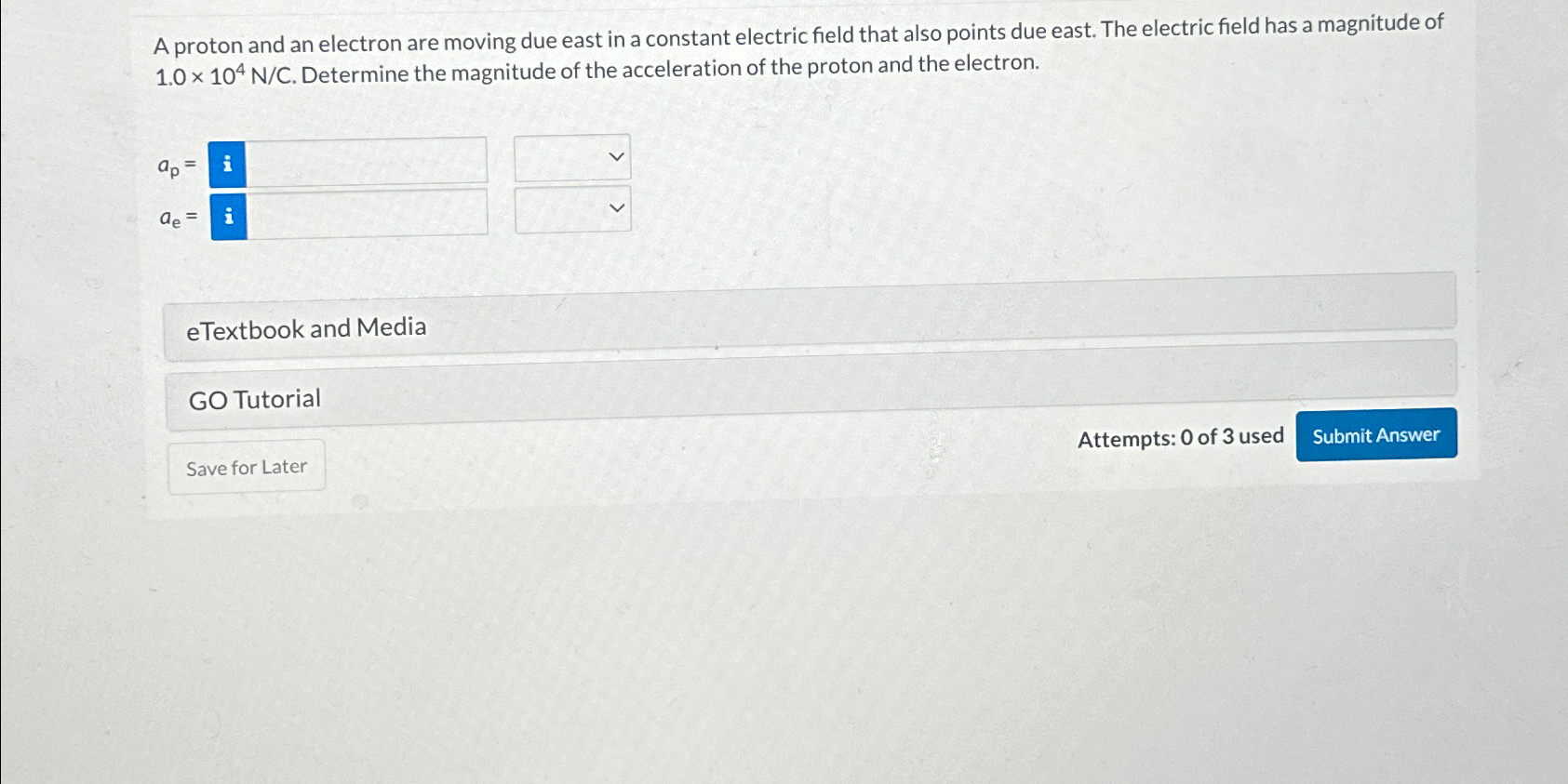 Solved A proton and an electron are moving due east in a | Chegg.com