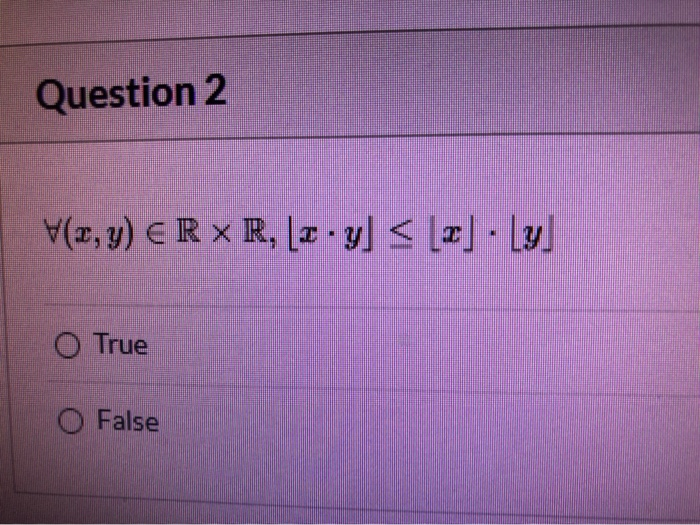 Solved Question 2 V Z Y Rx R Y Ly O True O Chegg Com