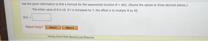 Solved Use the given information to find a formula for the | Chegg.com