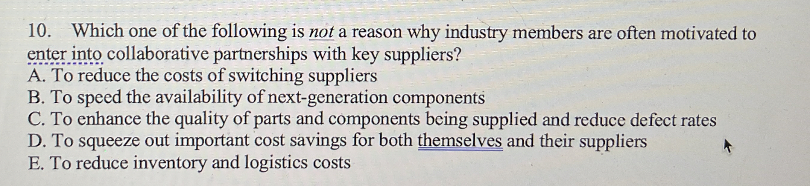 Solved Which one of the following is not a reason why | Chegg.com
