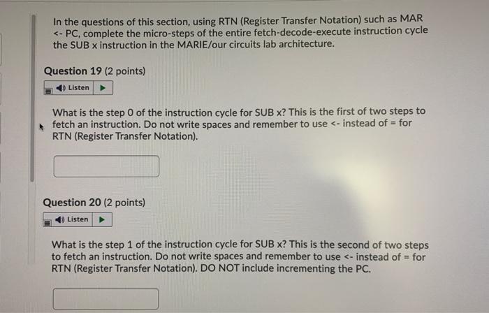 Solved In the questions of this section, using RTN (Register | Chegg.com