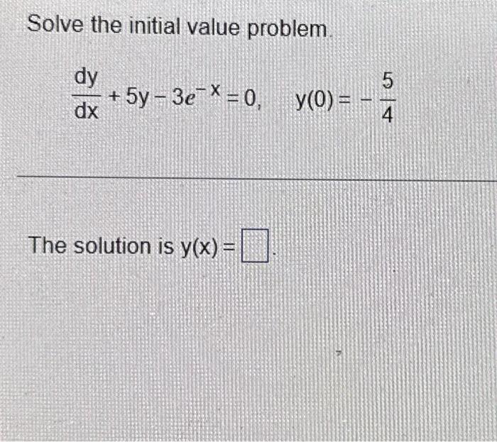 Solved Solve the initial value problem | Chegg.com