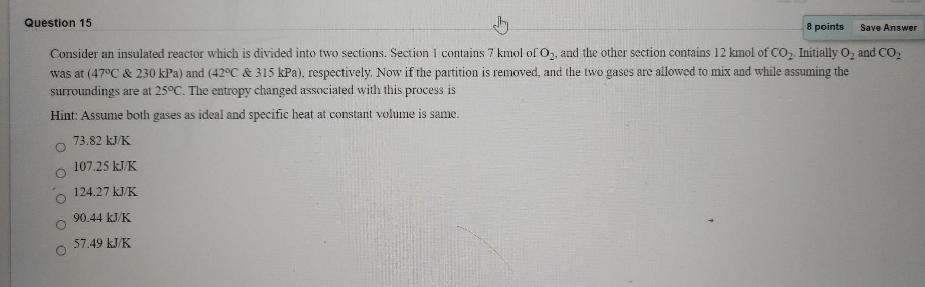 Solved Question 15 8 points Save Answer Consider an | Chegg.com