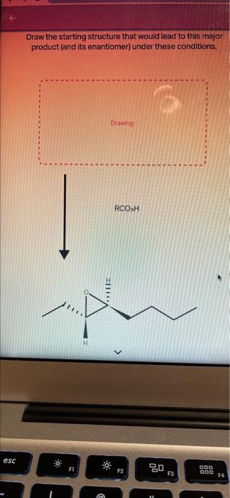 [Solved]: draw one of the 2 enantiomers of the major product