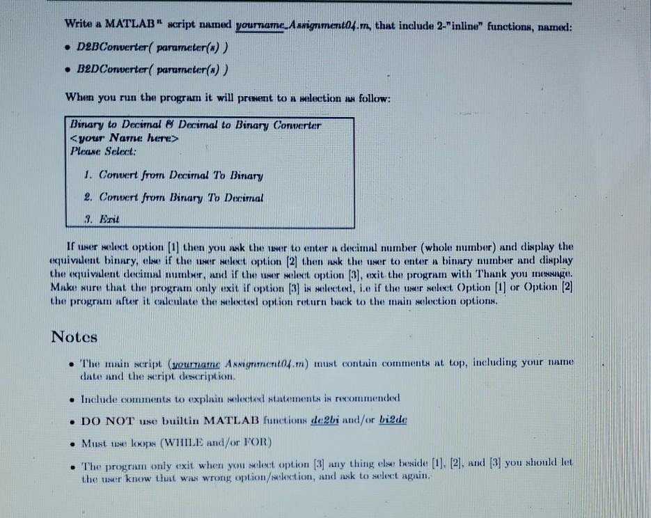 Solved Write a MATLAB script named yourname_Assignment04.r, | Chegg.com