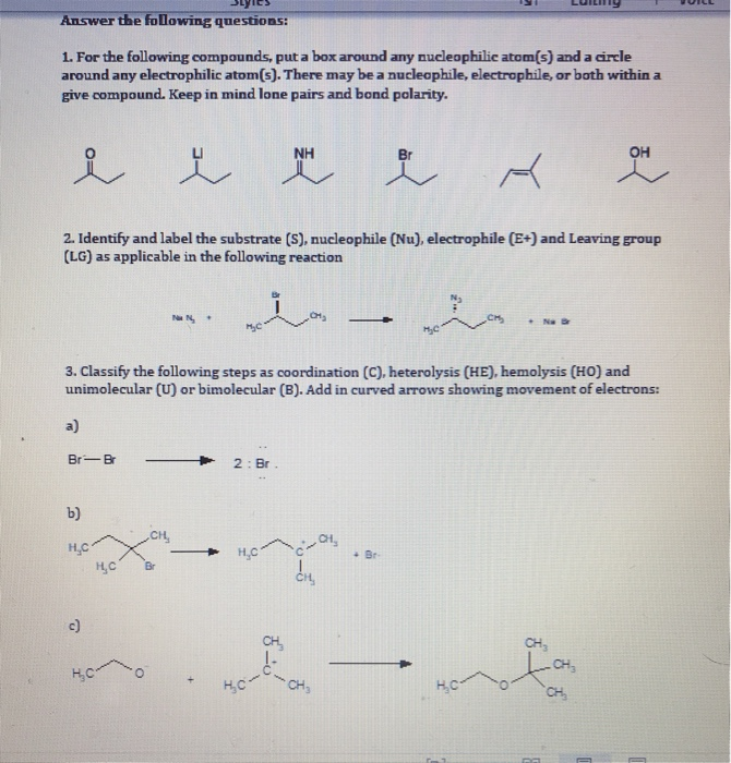 Solved Answer the following questions: 1. For the following | Chegg.com