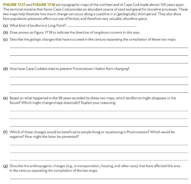 Solved FIGURE 17.17 and FIGURE 17.18 are topographic maps of | Chegg.com