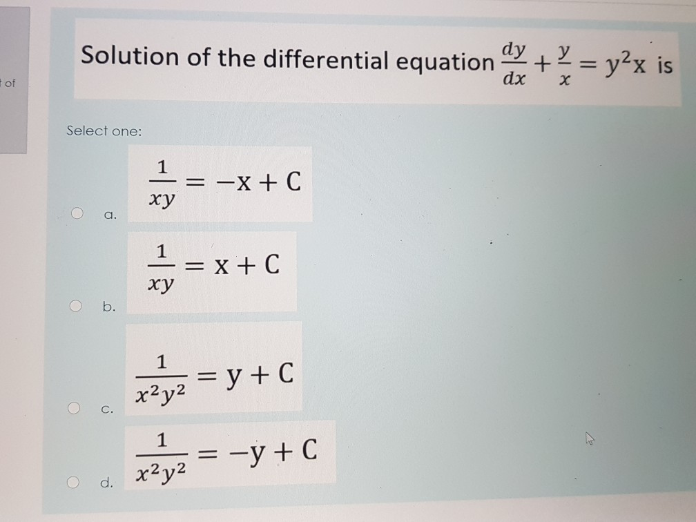 Solved can anyone solve this differential equation I'll | Chegg.com