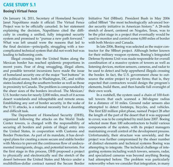 boeing virtual fence case study solution