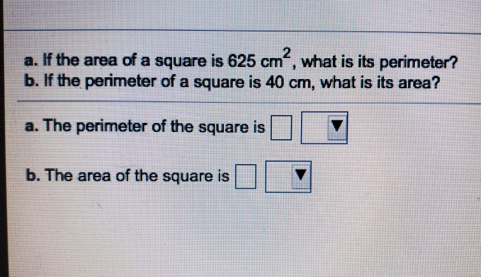 solved-a-if-the-area-of-a-square-is-625-cm2-what-is-its-chegg