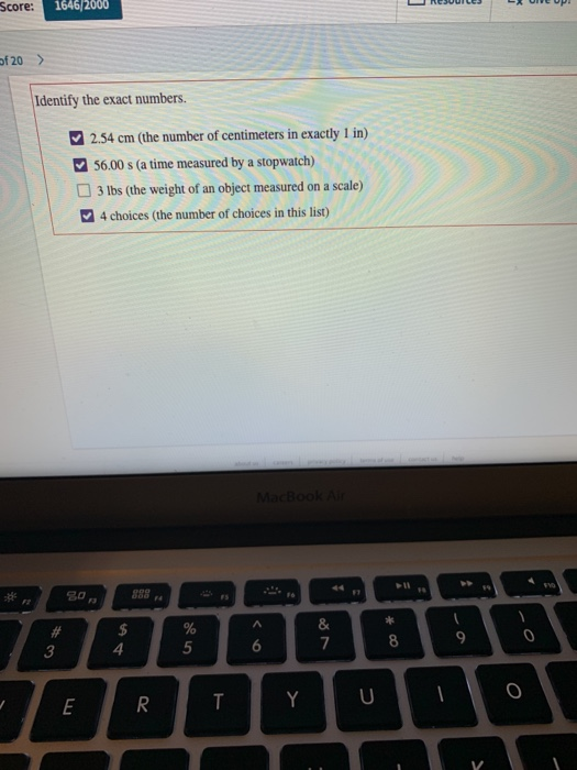 Identify The Exact Numbers