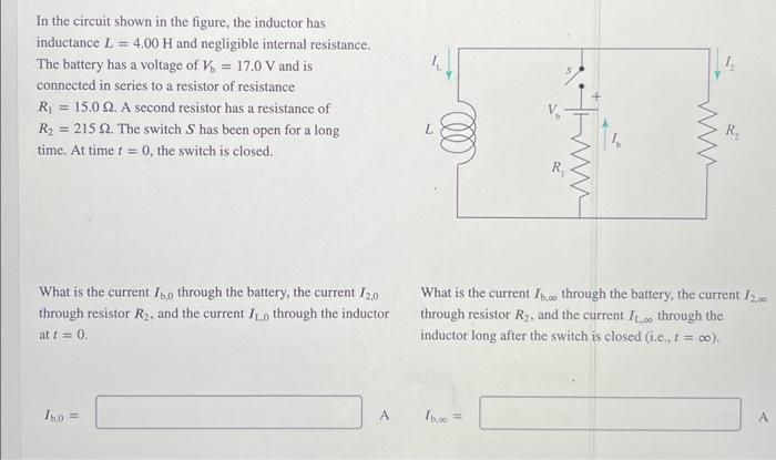 Solved In The Circuit Shown In The Figure, The Inductor Has | Chegg.com